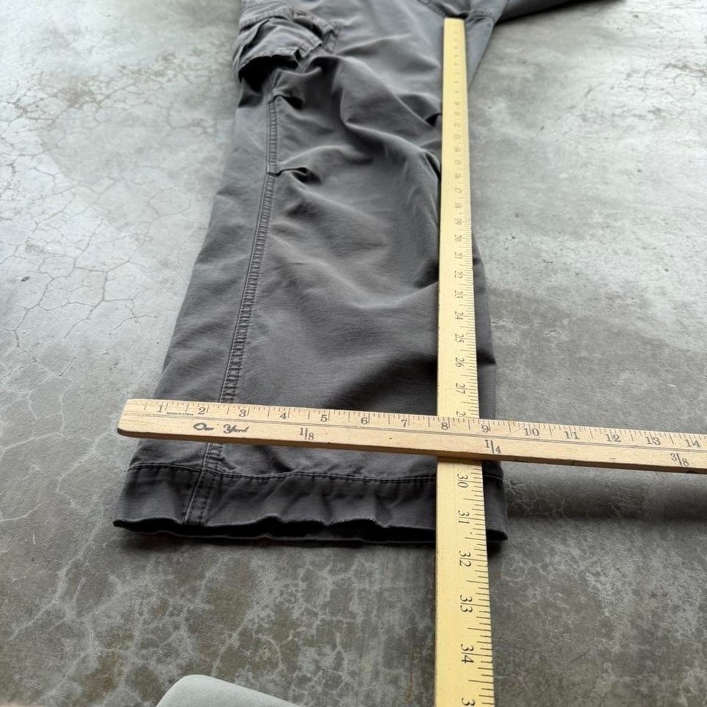 Vintage 90's old navy heavy cotton baggy wide leg slate grey cargo pants  36x31 - Picture 6 of 7